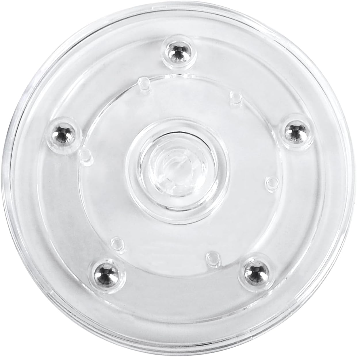 4Pcs 4-Inch Acrylic Lazy Susan Turntable Heavy Duty Bearing Organizer