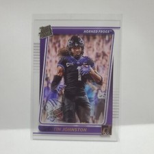 2023 Chronicles Draft Quentin Johnston Donruss Rated Rookie Clear RC Purple TCU