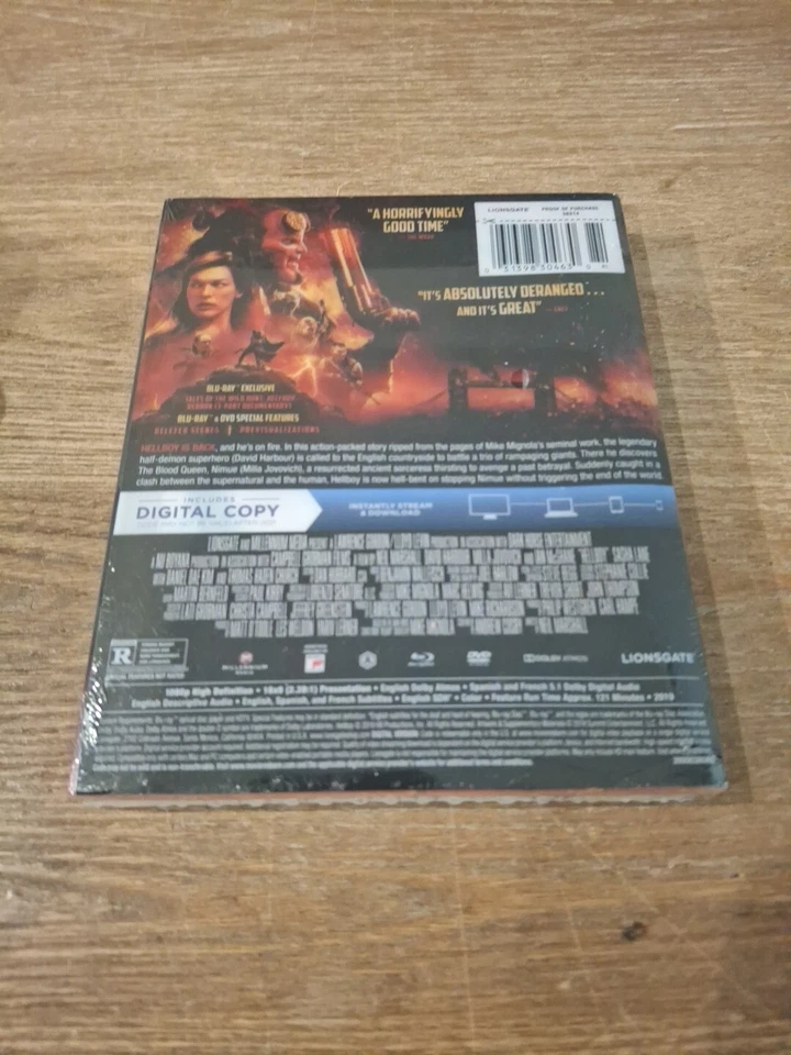 Hellboy (Blu-ray/DVD, 2019) LIMITED EDITION DOUBLE SIDED STEELBOOK NEW & SEALED - Image 2 of 4