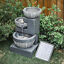 thumbnail 9 - Natural Slate Garden Water Feature Outdoor LED Fountain Waterfall Electric/Solar