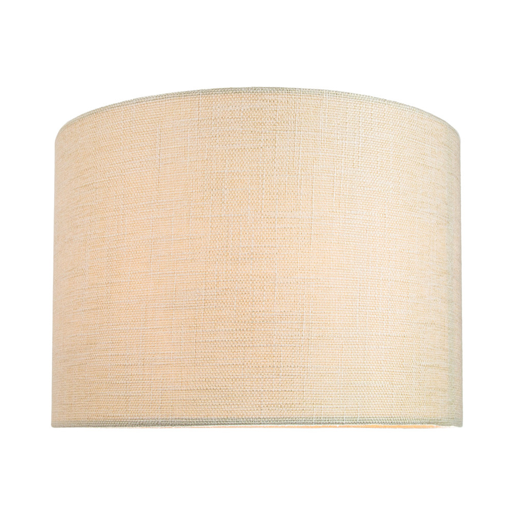 Contemporary and Sleek 10 Inch Cream Linen Fabric Drum Lamp Shade 60w Maximum...