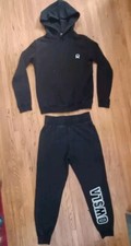 OWSLA PRODUCTS SKRILLEX SWEAT SUIT Sudadera con Capucha y Pantalones de Sudadera Negro Peso Pesado, Para Hombre S
