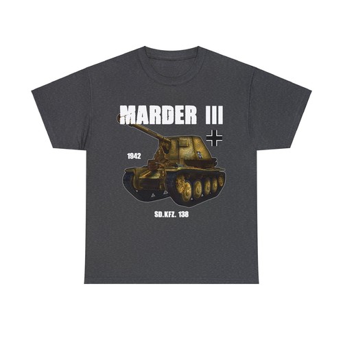 Marder III 138H Panzer 38t T-Shirt WWII German Tank - Picture 34 of 49