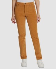 Gloria Vanderbilt Womens Beige High-Rise Corduroy Slim-Fit Jeans Pants Size 4