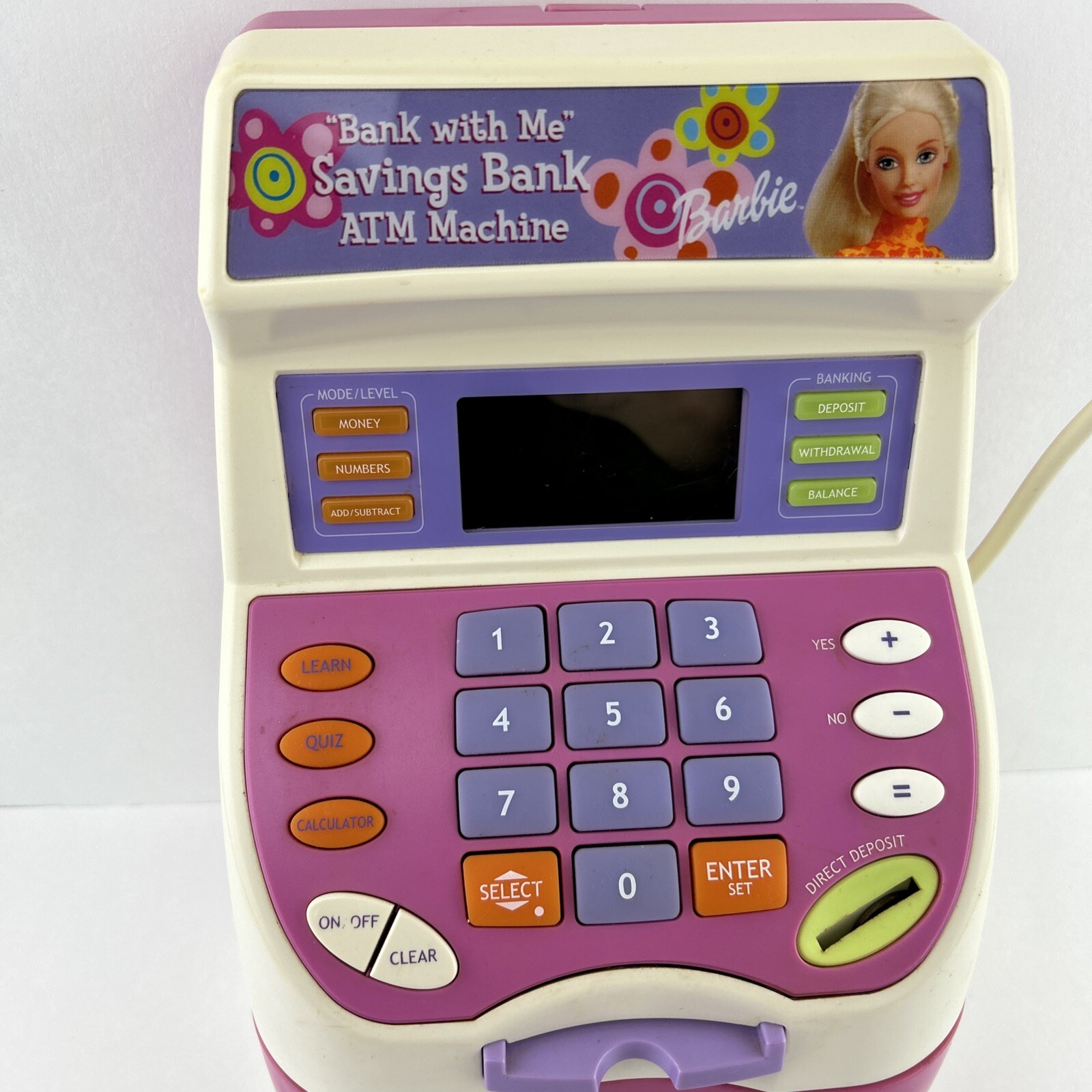 как выглядит Mattel Barbie Bank With Me Electronic ATM Machine 2001 BE-777 Cash Register Toy фото