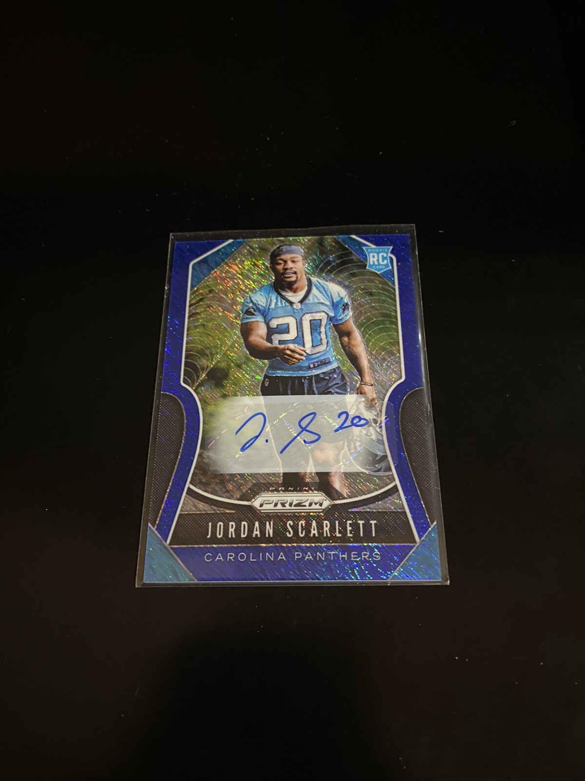 Jordan Scarlett Panini Prizm #376 Autograph-Blue Shimmer