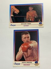1991 KAYO STEVE COLLINS BOXING CARD #77 & Osvaldo Corro #220 lot of 2