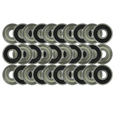 608ZZ / RS Precision Skateboard Bearings 8x22x7mm Double Shielded Silver 30 Pack