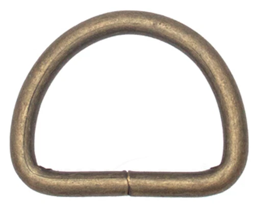 THAL PARTS® 50 St. D-Ringe 40mm x 30 x 4,0 Stahl, Altmessing Halbrund Ring Halbrunde D Ringe