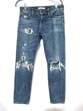 Rich & Skinny Size 25 Nomad Distressed Ripped Boyfriend Jeans #91