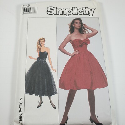 SIMPLICITY 8482 SIZE 6 PATTERN MISSES' COCKTAIL DRESS IN 2 LENGTHS Vintage  Party | eBay