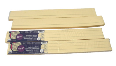 Lot of 4 Pacon 5157 Sentence Strips 400 Total 24'' x 3'' Genuine OEM Beige
