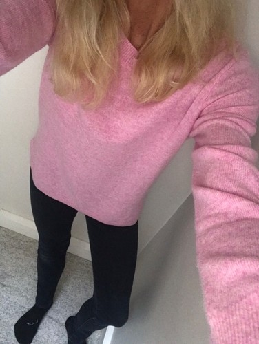 Maglione Divine NUOVO CON ETICHETTE J CREW Designer Sweet Candy Pink puro cashmere taglia S 360 - Foto 12 di 12