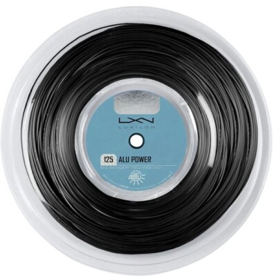 (1,12 /Lfm.) Luxilon Alu Power 125 Black 200 m Tennis Strings
