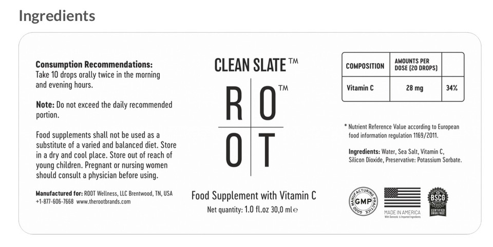 Roots Clean ROOT-Clean Slate | Healthy Body Cleanse & Immune System Support ...