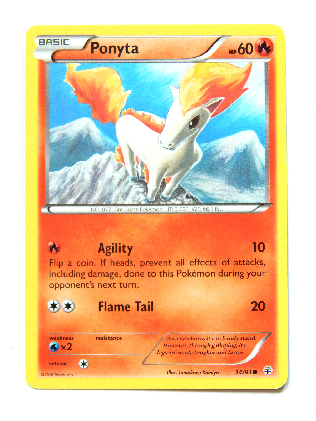 Ponyta 14/83 (NM, Pokemon Card, Generations, 2016, Fire, Common)