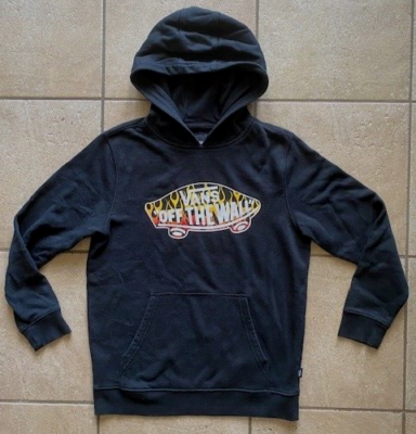 Vans Off The Wall Flames Boys Pullover Hoodie Sweatshirt-Pocket