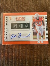 2019 Jordan Brailford Rookie Auto College Ticket Redskins RC