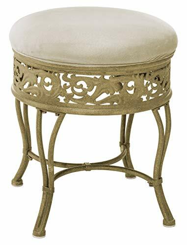 Vanity Stool Modern Metal Padded Seat Accent Bedroom Furniture Golden Bronze For Sale Online Ebay
