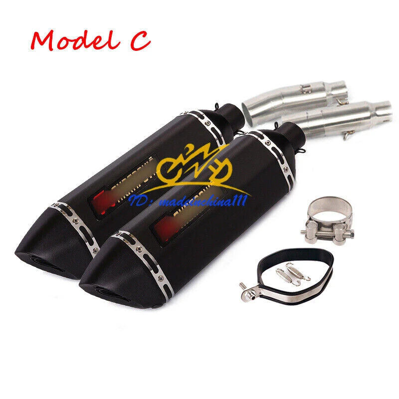 Silenciador deslizable de tubo de enlace medio sistema de escape para Honda CB900 CB919 izquierda y derecha Foto 4 de 4