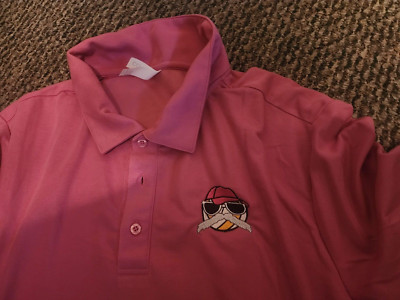 NEW PINK AVP THEMATSA MATSA PRO BEACH VOLLEYBALL PLAYER SPONSOR POLO XL DRI FIT