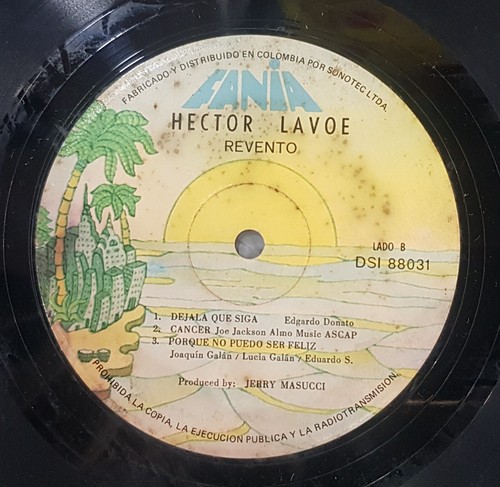 HECTOR LAVOE REVENTO LP DISCO VINYL RARO 1985 COLOMBIA - Bild 4 von 4