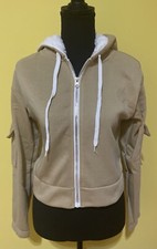 Womens Hoodies Fleece. Size Small. Color Beige