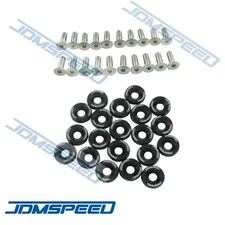 20PC BLACK JDMSPEED CNC BILLET ALUMINUM FENDER WASHER ENGINE BAY DRESS UP KIT