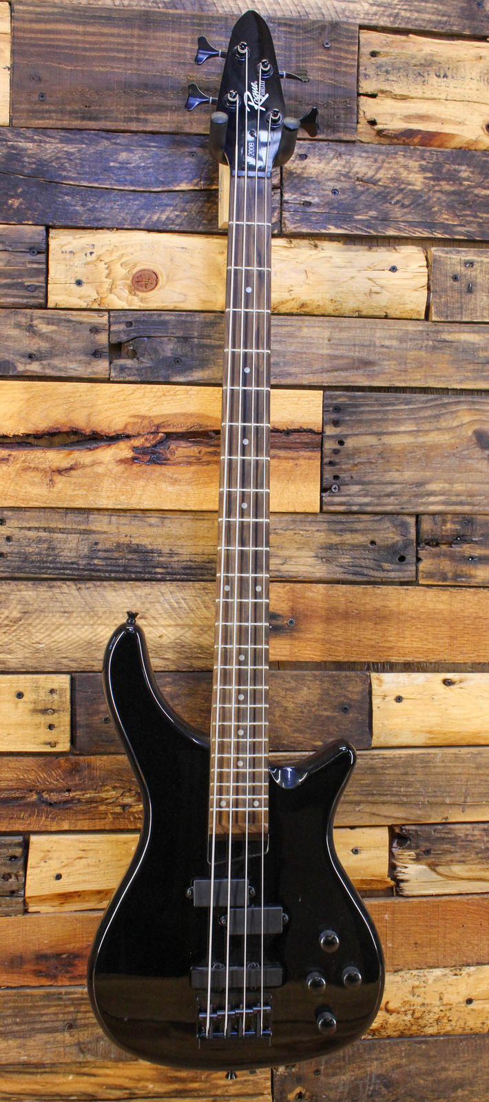 rogue lx200b series iii electric bass guitar pearl black