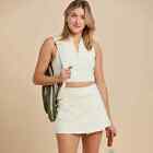 <!--F#f_0-->Recess Clarkson Crop Bra Pickleball Athletic Tank in Cream Size Medium<!--F/-->