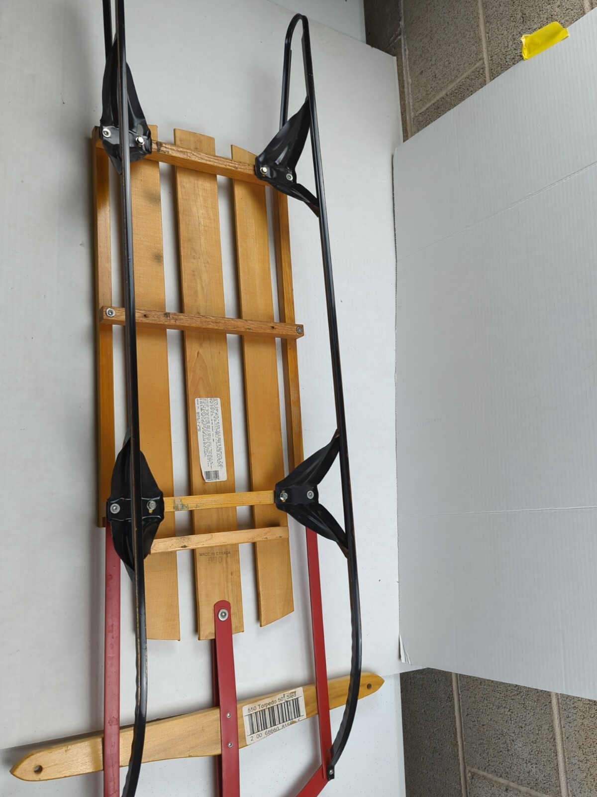 Wooden Sled Torpedo Fast Trak Wood Sled, Made in Canada #550 | eBay