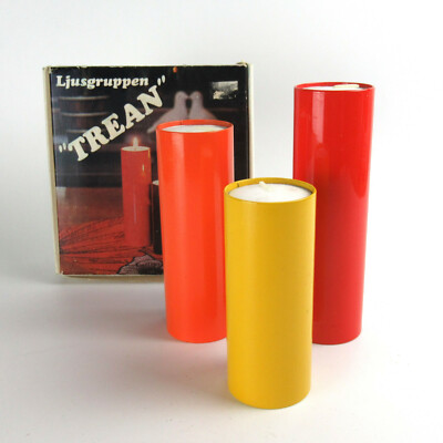 3 Designer Teelichthalter Gnosjö Konstsmide Sweden tea-Light-Holder Retro 70s