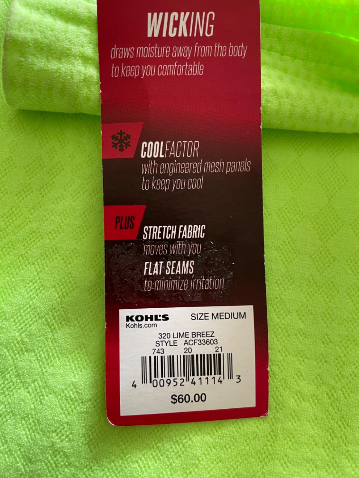 Nuova felpa con cappuccio da corsa donna Fila Sport verde neon taglia media