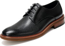 Men's Slip On Oxford Dress Shoes Embossing Design Classic Lace Up Formal Oxford