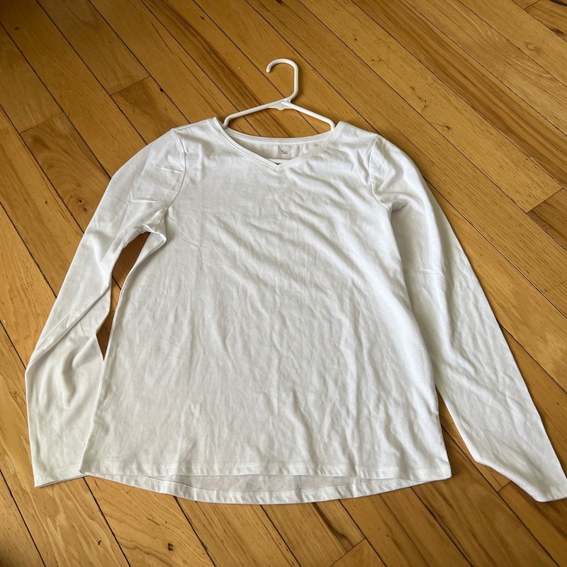 Girls SO Favorite White Tee Long Sleeve Top Size XL(14/16)