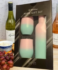 Gift Set. Finedine Two 12oz Tumbler One 26oz Bottle. Set Includes 5pcs New