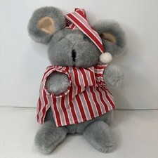 Merry Chrismouse Plush Stuff Animal San Fransisco Music Box Mouse 1991 Christmas