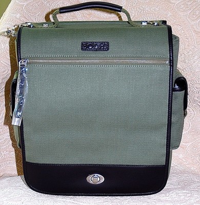 $258 New NWT Bodhi Brown Vintage Canvas Laptop Flight Carrying Bag Travel