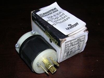 (NEW) LEVITON 2521 20A 277/480V 4-P 5-W LOCKING PLUG