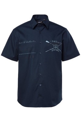 Men Plus Herren große Größen Hemd Halbarm Kentkragen Print Comfort Fit 837984