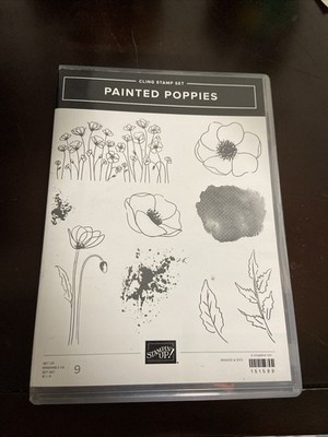 stamping up painted poppies