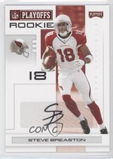 2007 Playoff NFL Playoffs Rookie Red Signatures 26/100 Steve Breaston Auto 2k1