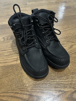 Wolverine Black Leather Men's Ankle Work Boots Oil Resistant US 8.5