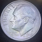 1988 P Dime Broad Struck Off Center Obverse Wide Rim Grease Strike Thru