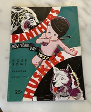 1937 Rose Bowl Program Washington Huskies Pittsburg Panthers Pasadena