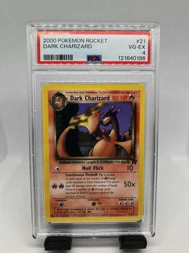 Pokémon Dark Charizard TCG Non-Holo Rare Card 21/82 PSA 4