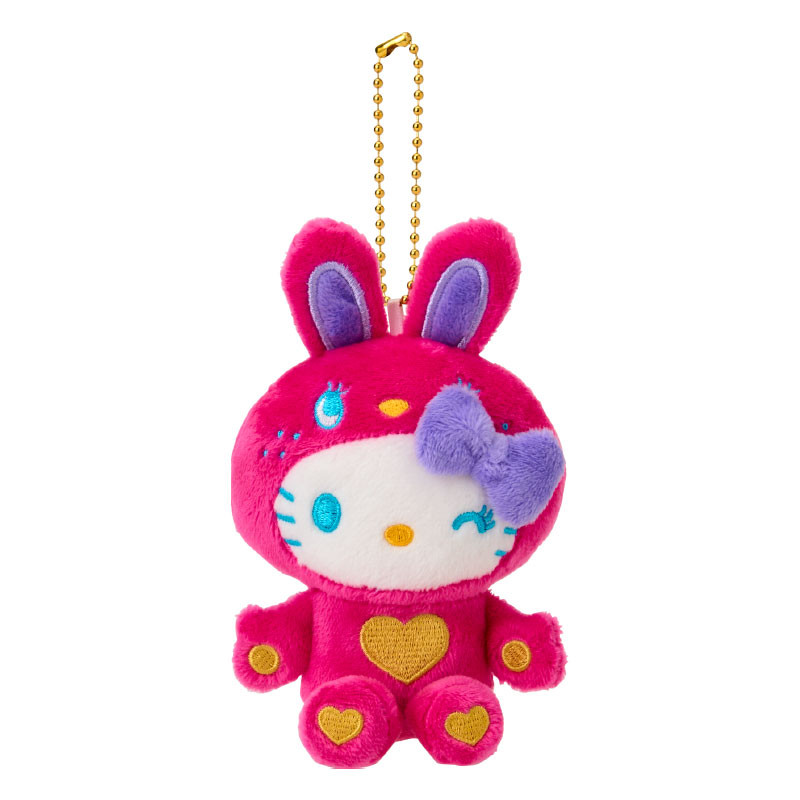 Hello Kitty Sanrio Japan Red Bunny Plush Keychain Mascot Toy