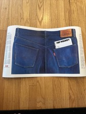VTG Levi Strauss Jeans Poster Orange Thread H...