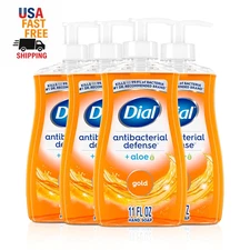 Antibacterial Defense Liquid Hand Soap + Aloe, Gold Scent, 11 Fl Oz (Pack of 4),