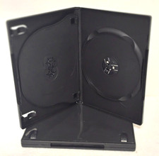 BLACK 3 Disc DVD/CD Cases Flip with Clips for Artwork 14mm